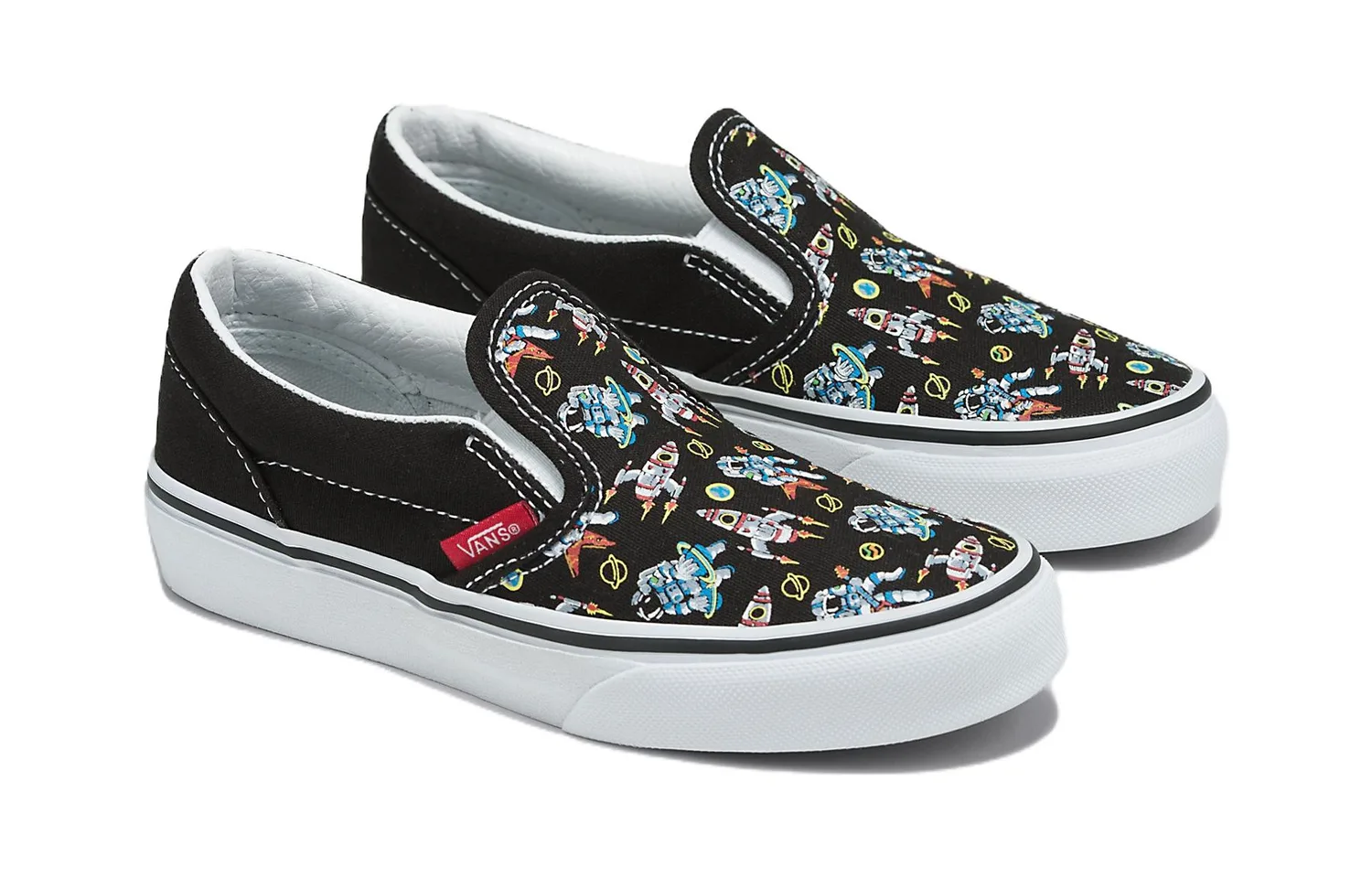 Классические слипоны V Kids 'DJ Rocket Jam' Vans, черный/мультиколор — фото 4
