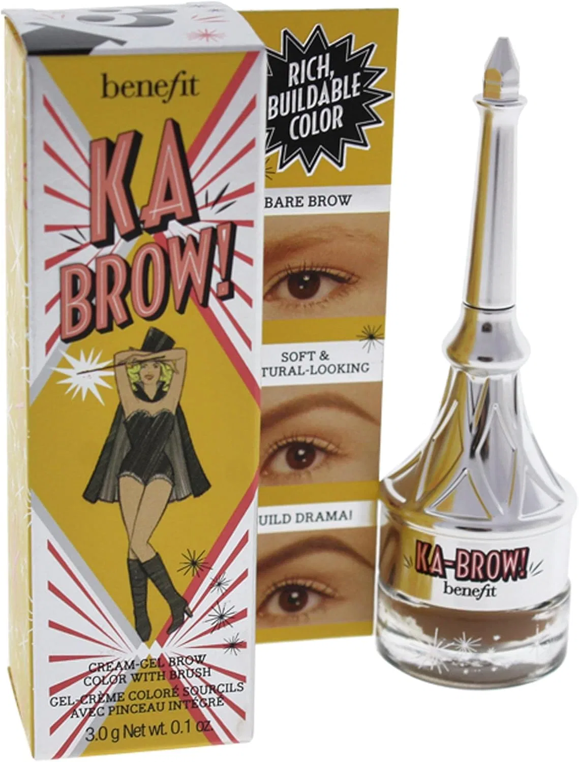 Крем-гель для бровей Benefit Cabrow Cream Gel Brow Color #3 Medium