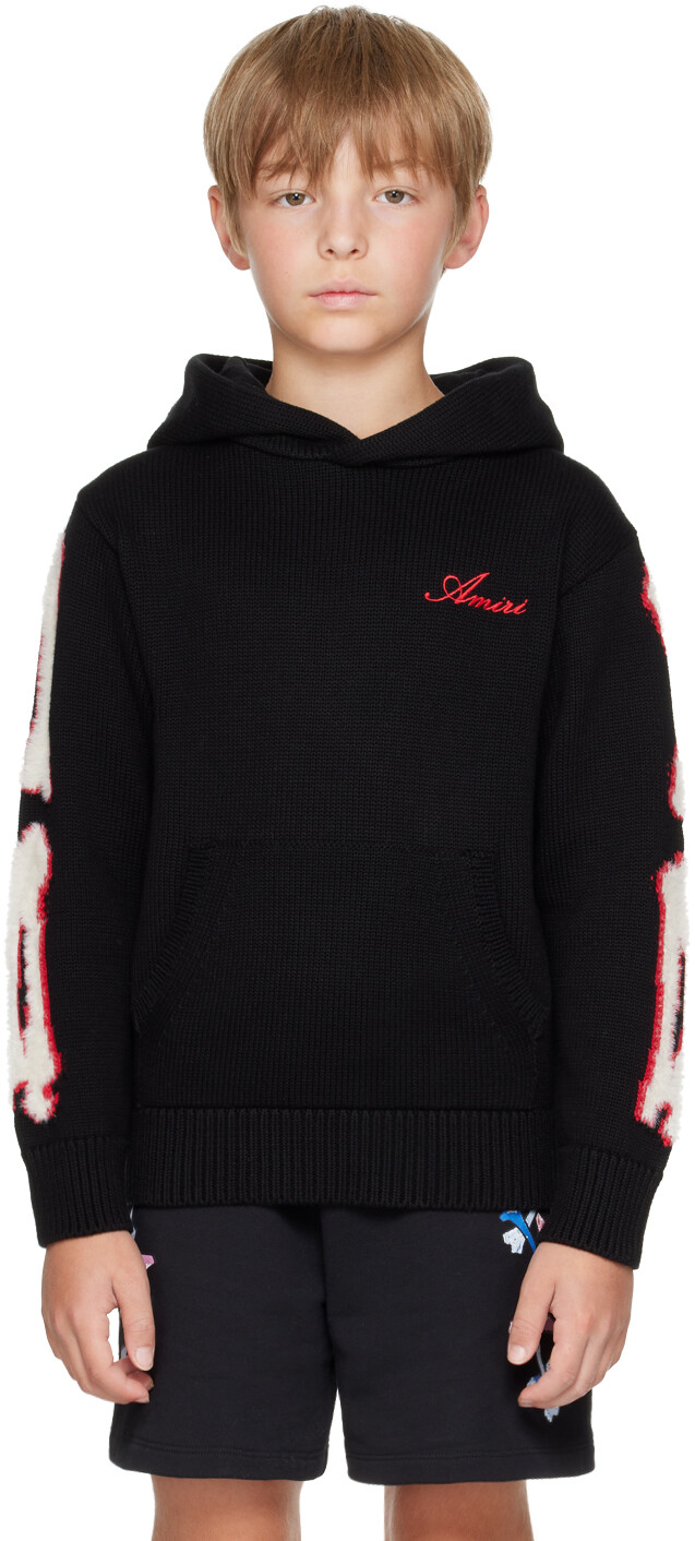

Толстовка с капюшоном Kids Bones AMIRI, черный
