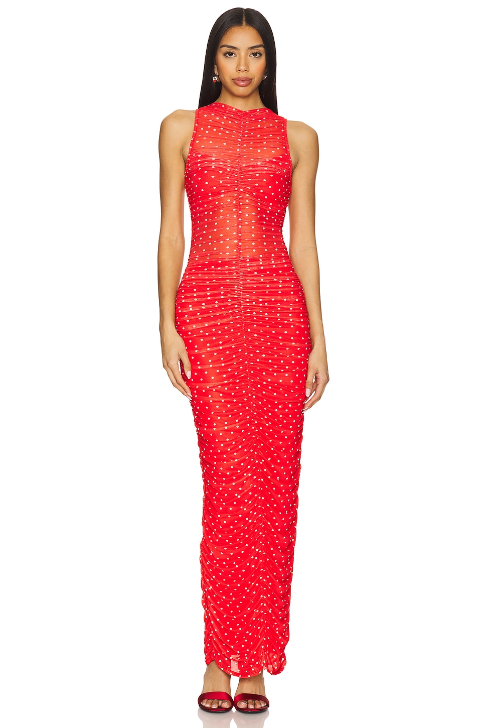 

X revolve peyton платье Afrm, risky micro dot