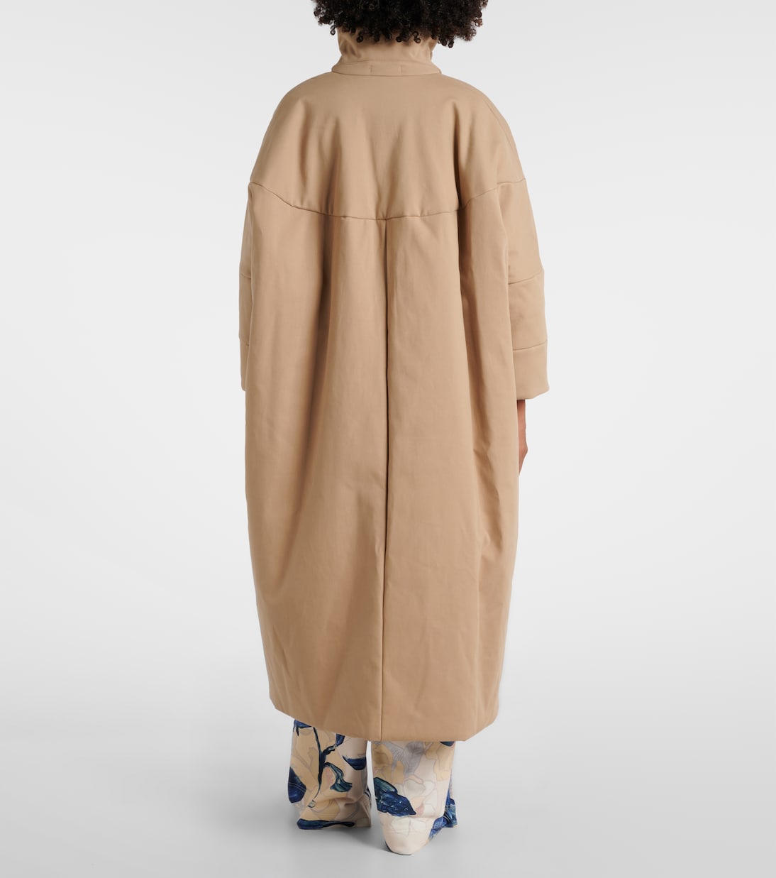 Пальто из смесовой хлопчатобумажной ткани Dries Van Noten, кэмел — фото 3