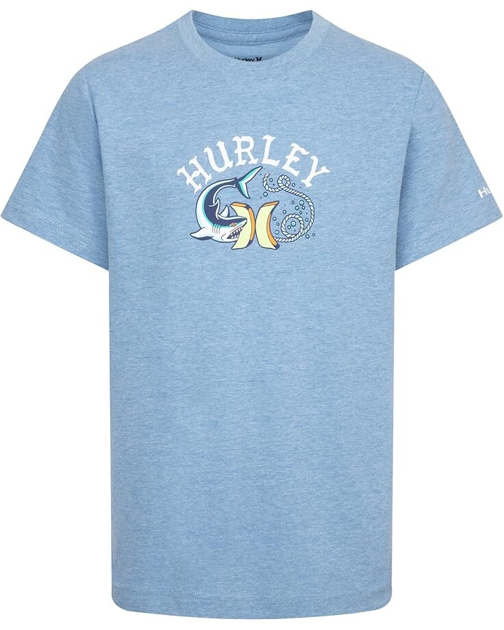 

Футболка Hurley Kids Shark Flash Tee, цвет Medium Blue Heather