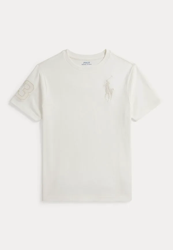 Футболка из хлопкового трикотажа с принтом «большой пони» 714y. Polo Ralph Lauren, Deckwash White