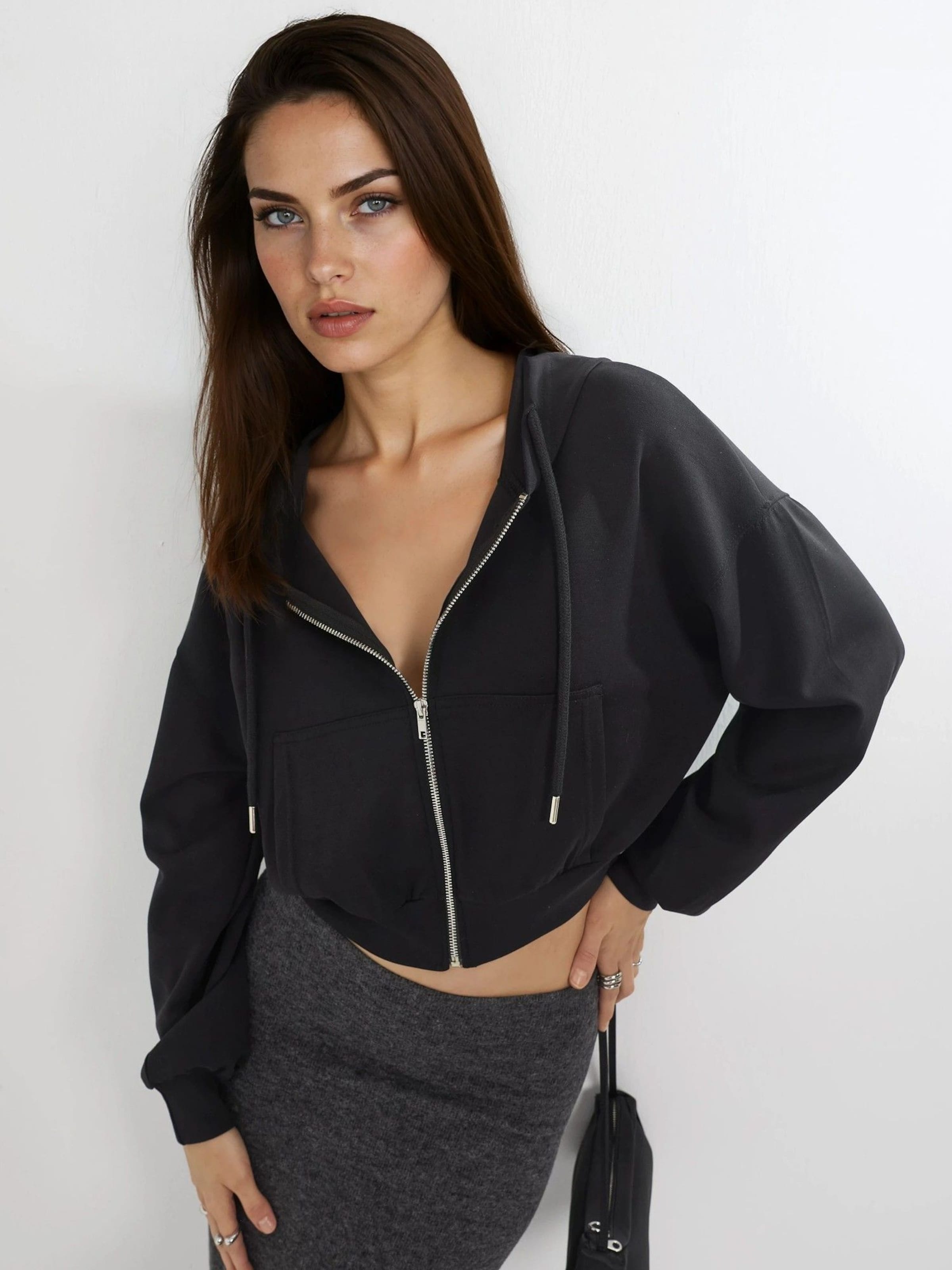 

Busem Худи на молнии в черном цвете