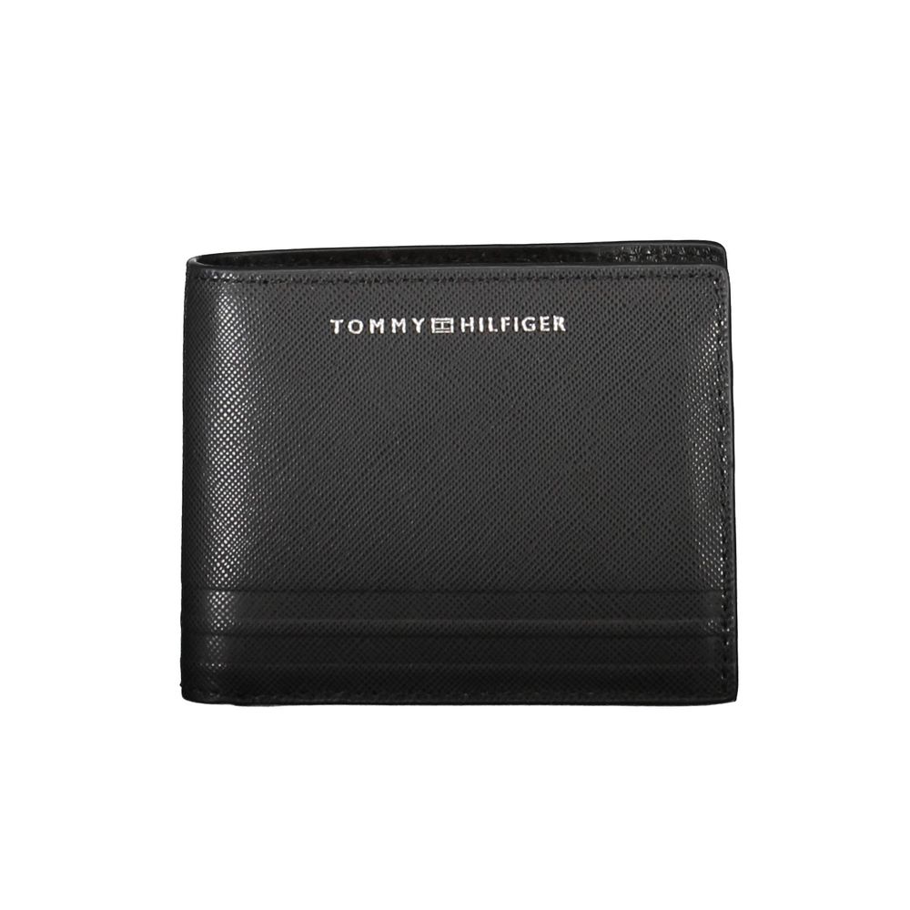 

Черный кожаный мужской кошелек Tommy Hilfiger