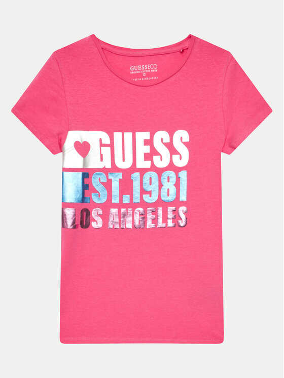 

Футболка стандартного кроя Guess, розовый
