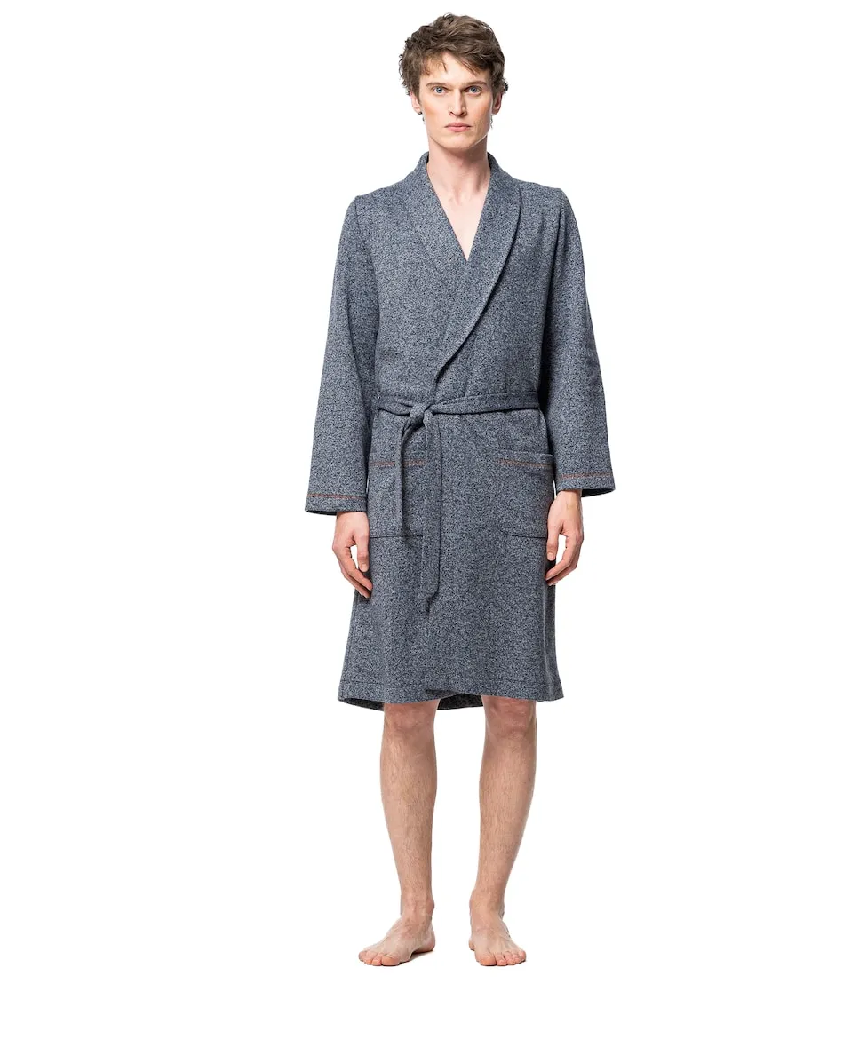 

Халат для курения из толстой ткани SOY, темно-синий