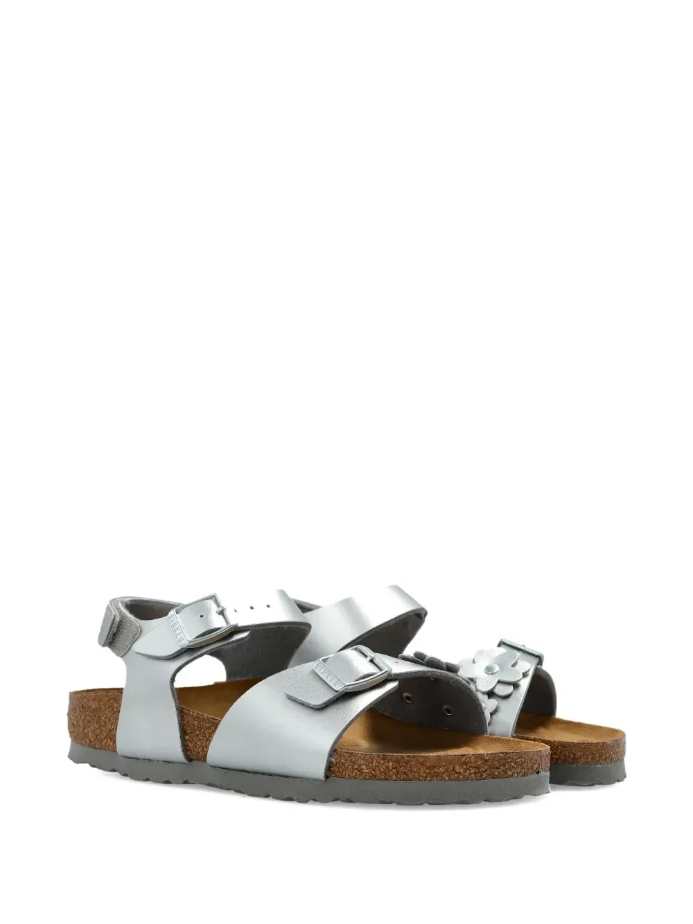 Сандалии Rio с цветочным украшением Birkenstock Kids, бордовый