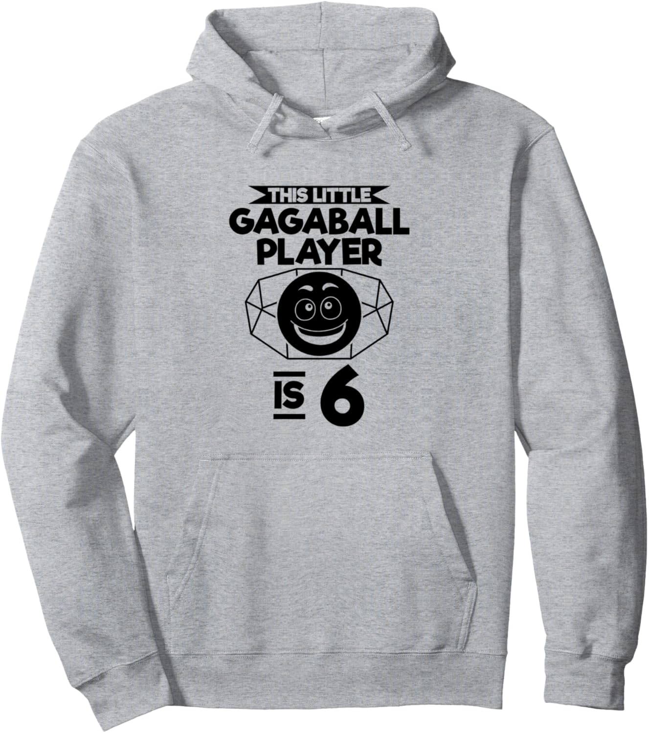 

Толстовка, Этот маленький игрок в гагабол - шестилетний мальчик в толстовке с изображением игрока в гагабол Gagaball Player 6Th Birthday Gaga Ball Game, серый