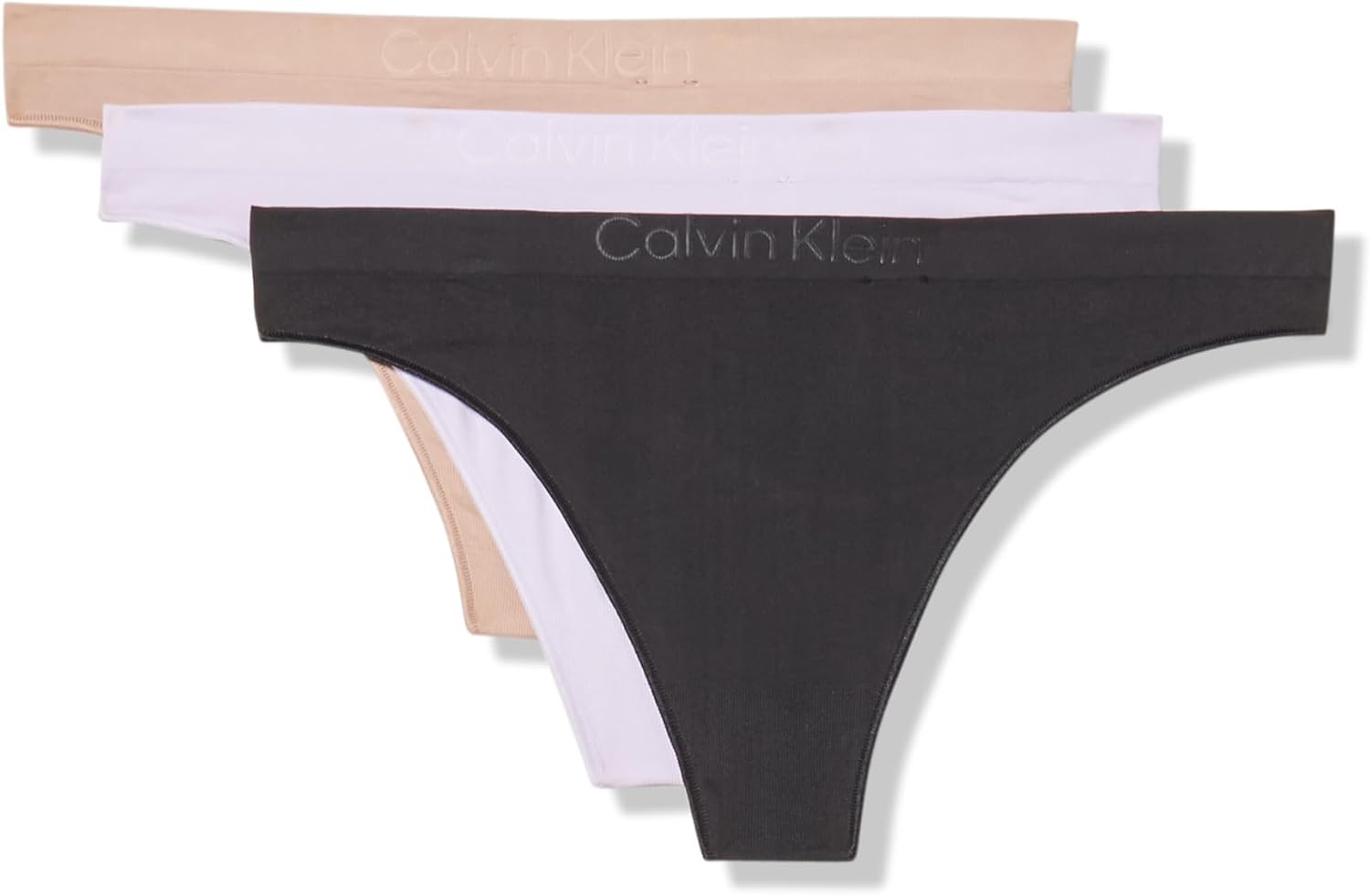 

Женские бесшовные трусики-стринги Calvin Klein Bonded Flex, комплект из 3 шт., средняя посадка, Black/Cedar/Lilac Quartz