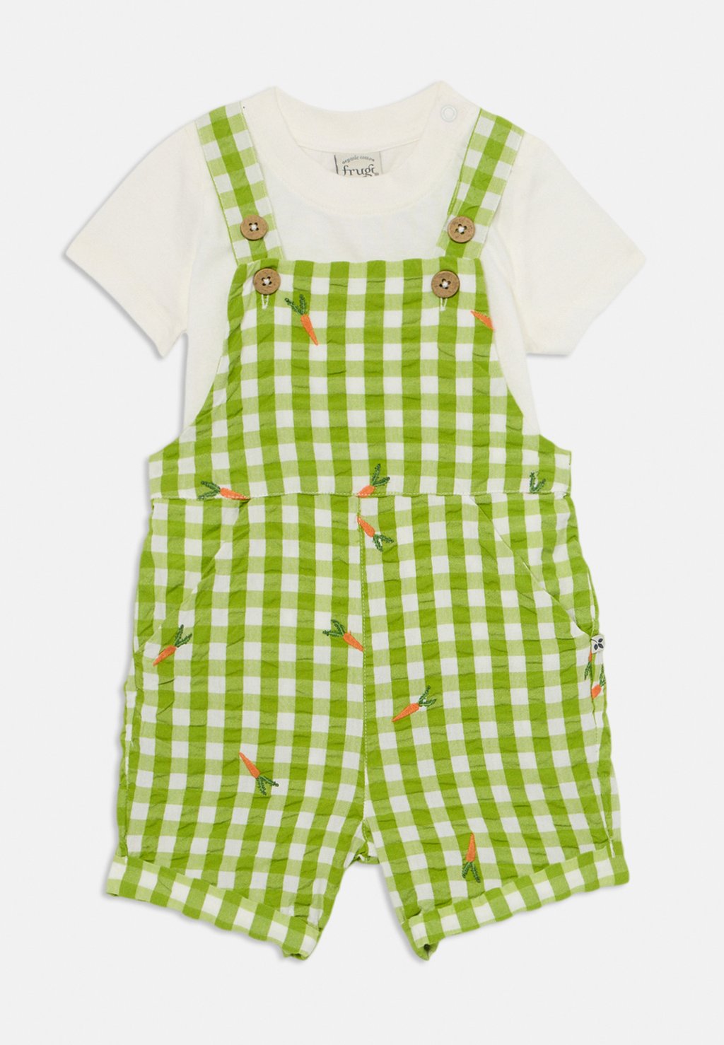 

Базовая футболка ALFRED DUNGAREE OUTFIT SET UNISEX Frugi, светло-зеленый