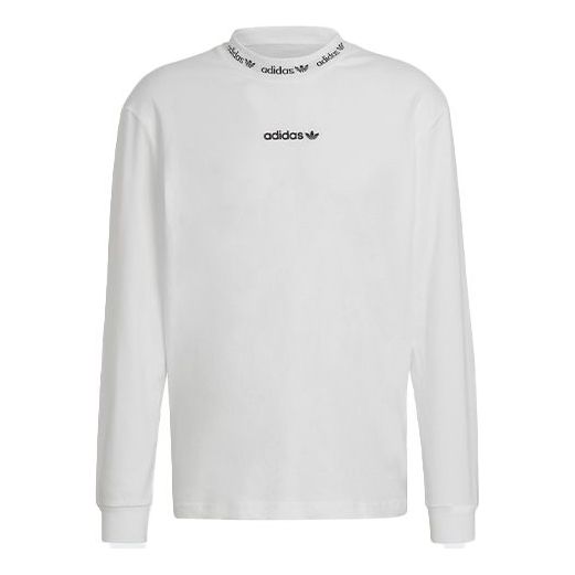 

Футболка adidas originals Solid Color Collar Long Sleeves White, мультиколор