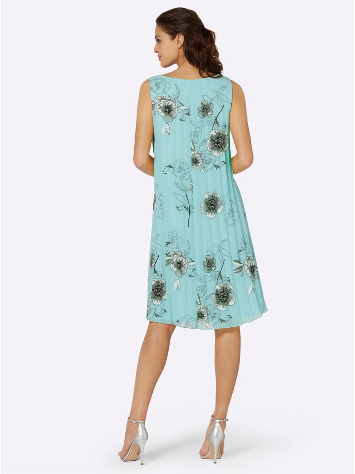 

WITT WEIDEN Плиссированное платье с мятно-серым принтом