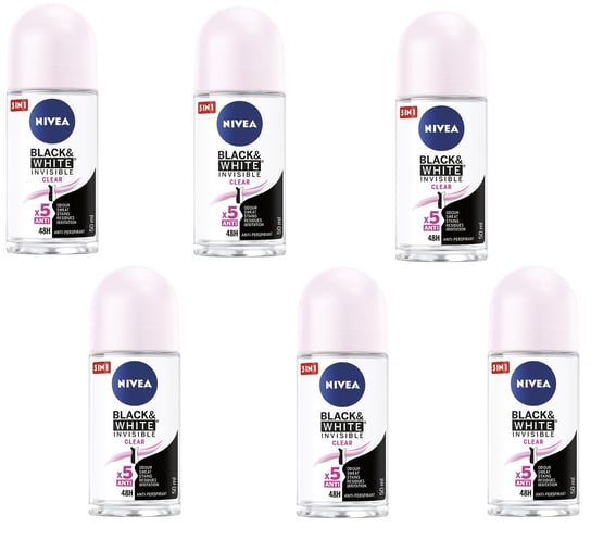 

Шариковый антиперспирант, набор x6 NIVEA Black White