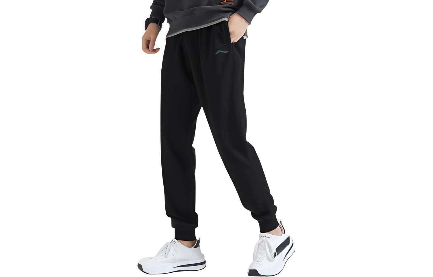 

Трикотажные спортивные брюки мужские LINING, черный