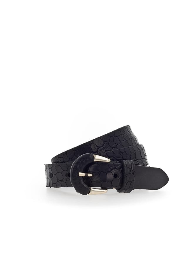 

Ремень - кожаный ремень Шарлин из натуральной кожи ручной работы. B.Belt, черный