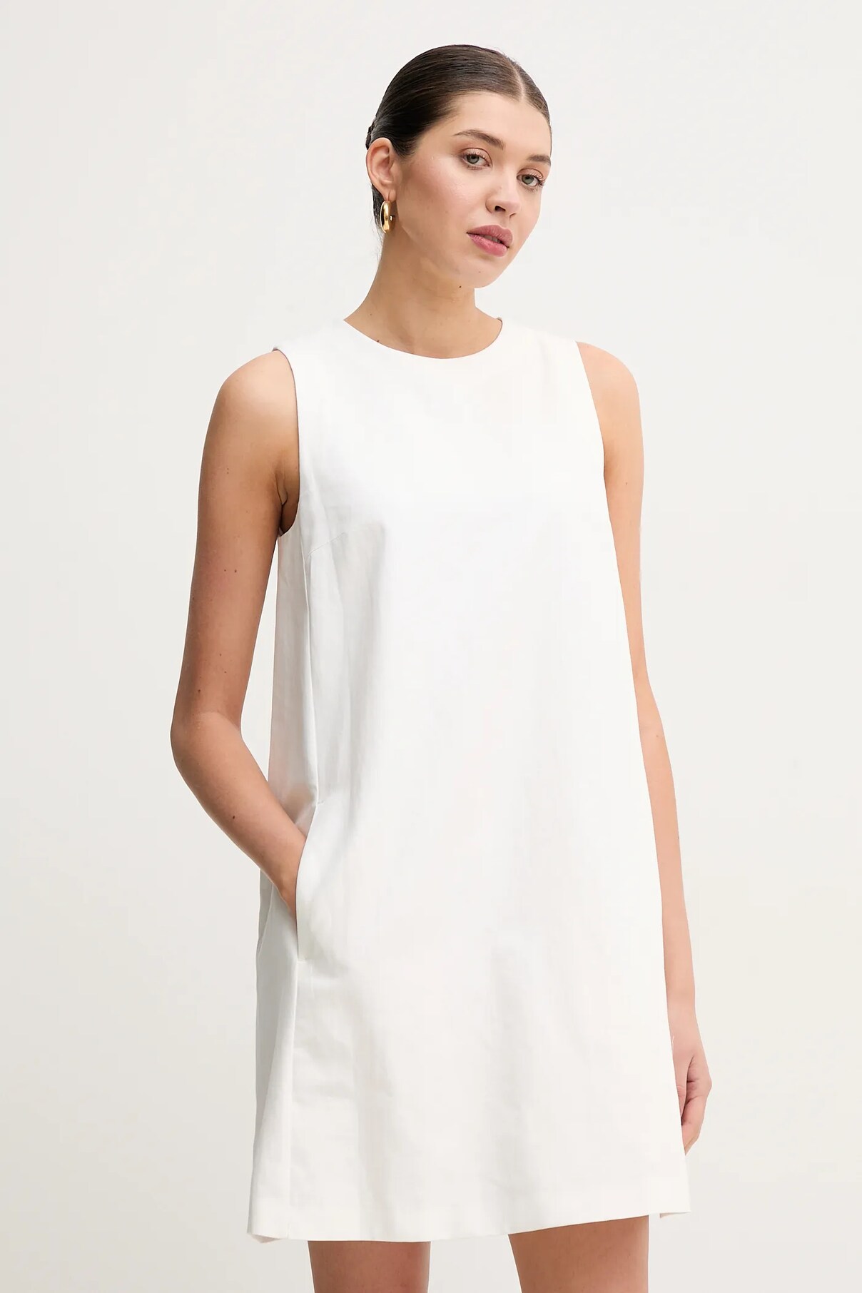 

Платье из льняной смеси Weekend Max Mara, бежевый
