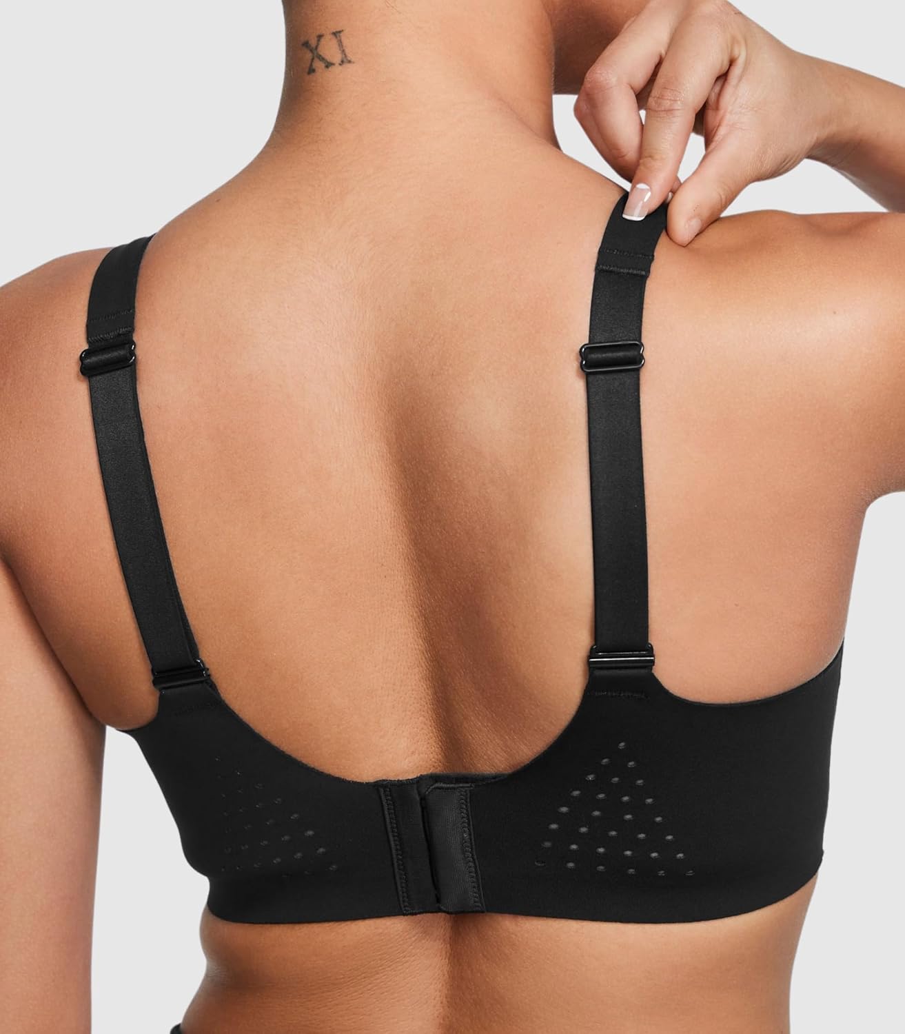 Женский спортивный бюстгальтер Victoria's Secret VSX Featherweight Max, с высокой ударопрочностью и без косточек (32A-38DD), Black — фото 2