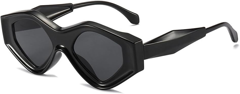 

Винтажные солнцезащитные очки Polygon для женщин, модные разноцветные двухцветные солнцезащитные очки для мужчин, нестандартной формы, защита от ультрафиолета UV400 TKKTLLT, C1black-black