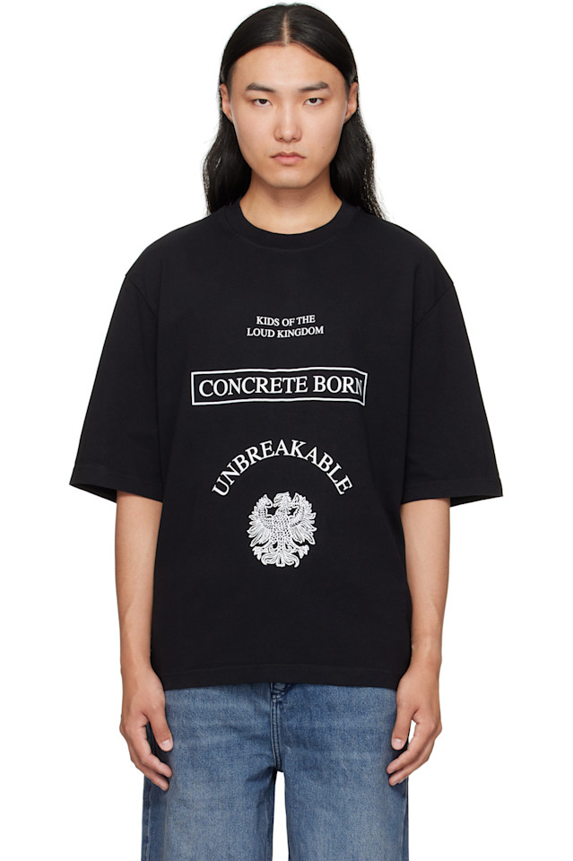 

Футболка оверсайз с надписью «Королевство» Han Kjobenhavn, черный