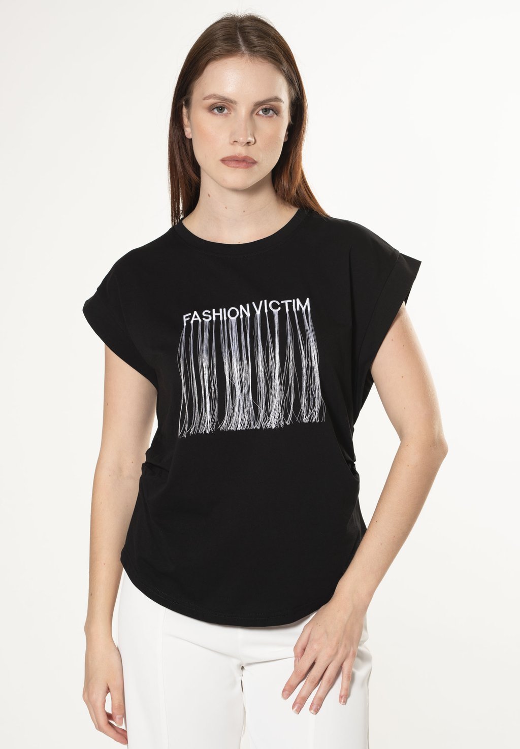 

Футболка с принтом FRINGED ARTWORK INFLUENCER, черный