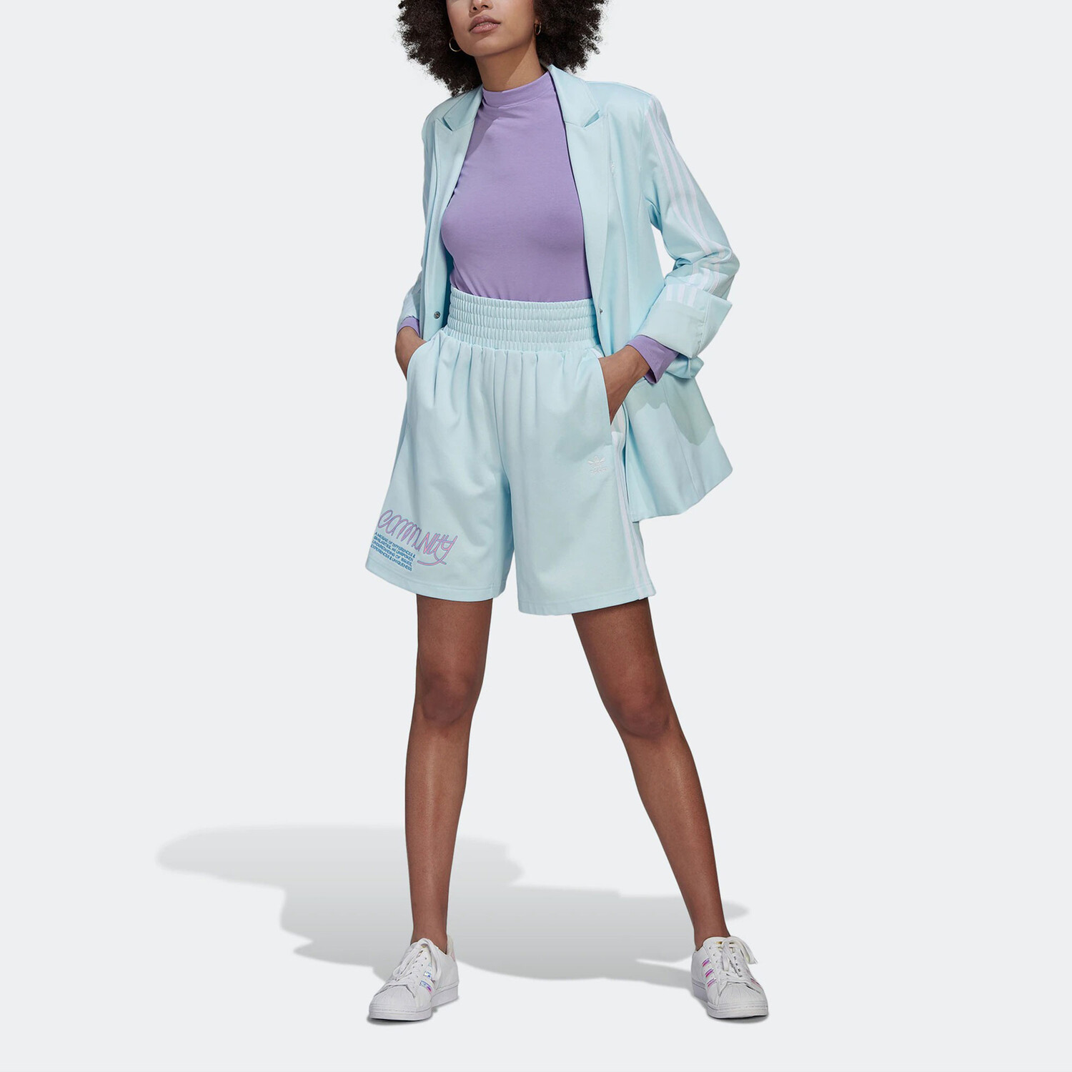Женские повседневные шорты Collective Sky Blue Adidas Originals — фото 2