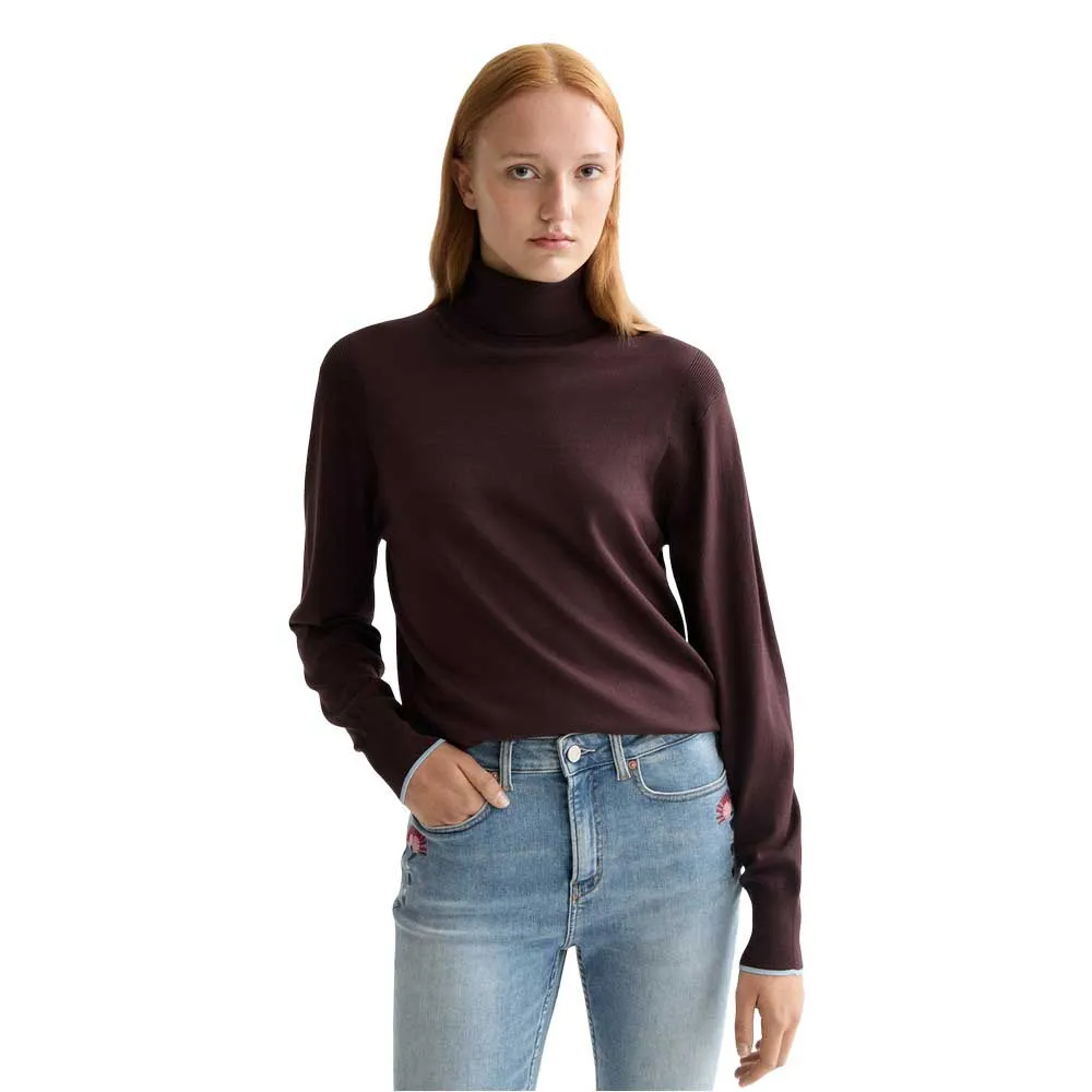 

Свитер Scotch & Soda Relaxed Fit Roll high neck, фиолетовый