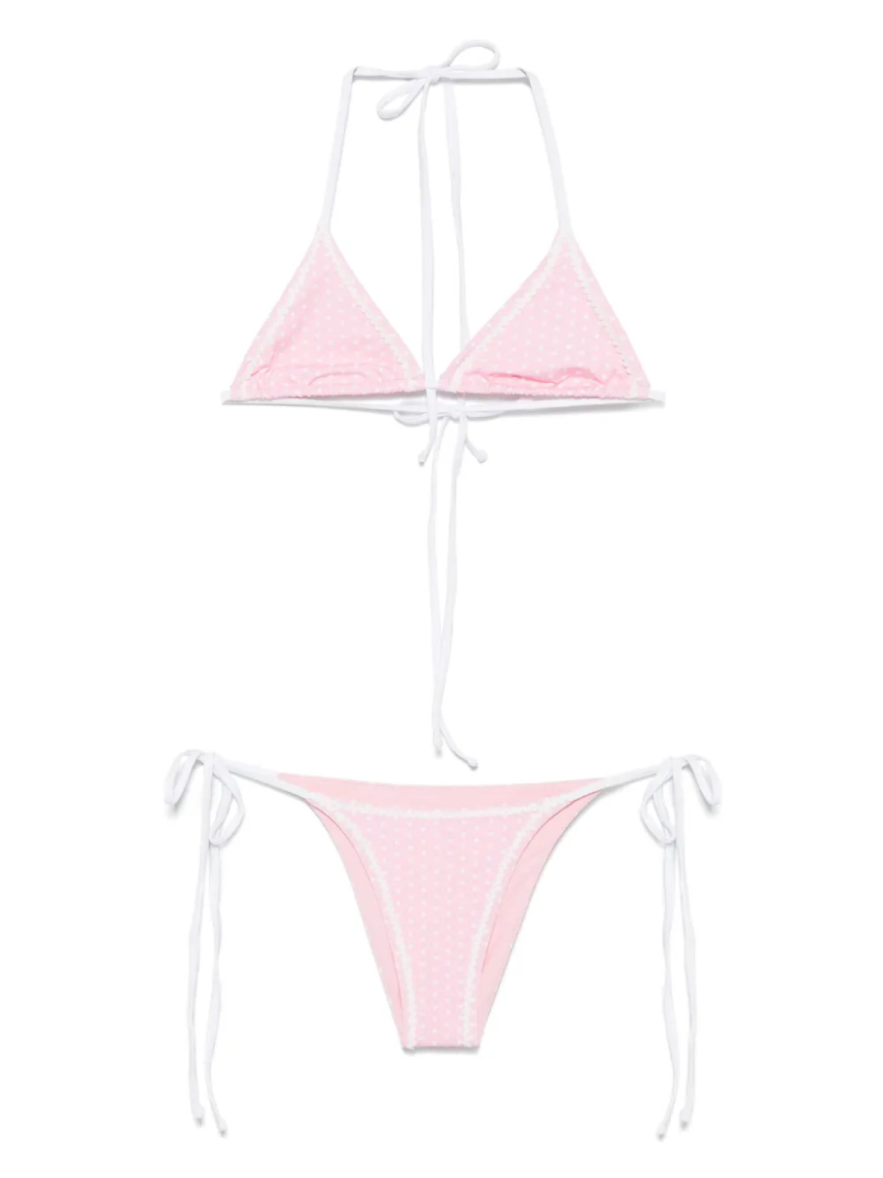 

Комплект бикини с принтом в горошек Frankies Bikinis, розовый