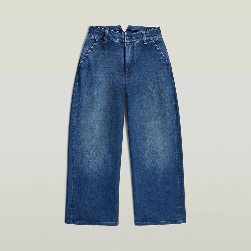 Джинсы G-Star Pleated Barrel Chino свободного кроя, синий — фото 3