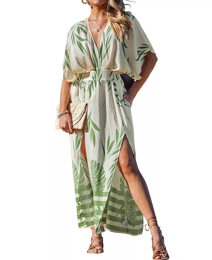

Женское пляжное платье Shore Thing Tropical Maxi CUPSHE, белый