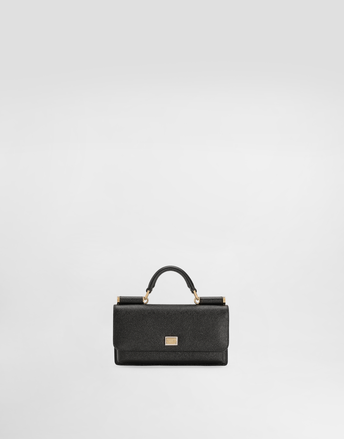 

Мини-сумка из телячьей кожи с принтом dauphine Dolce & Gabbana, черный