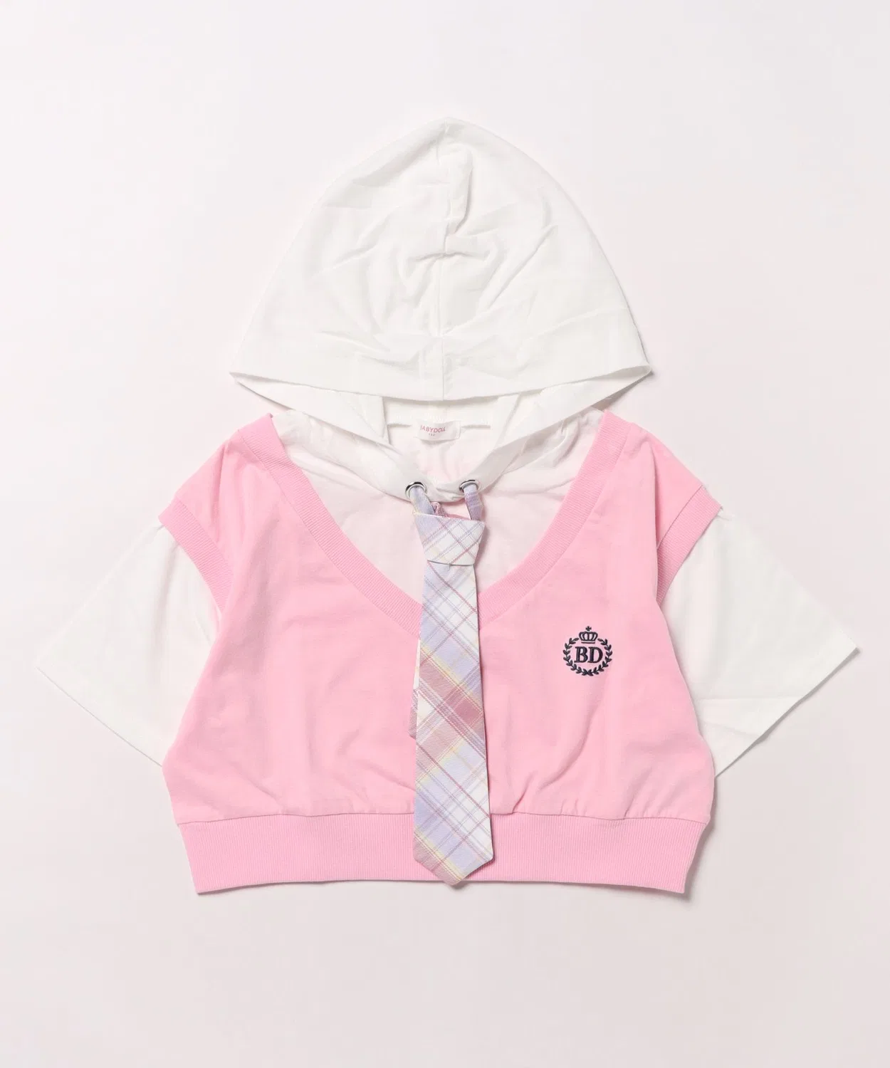 Парка короткая с галстуком BABYDOLL, полуторный состав, бирюзовый — фото 2