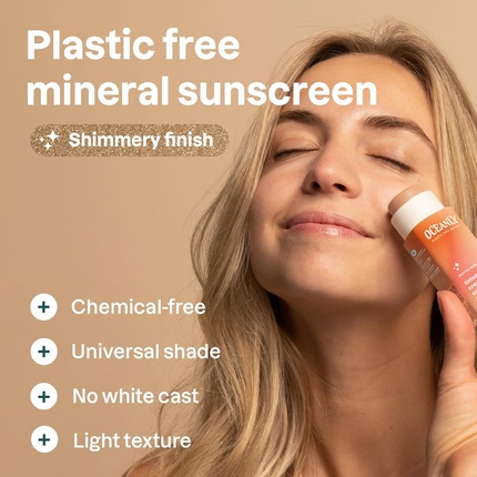 Крем-стик для лица Oceanly Tinted Shimmer с SPF 30, сертифицирован EWG Attitude — фото 2