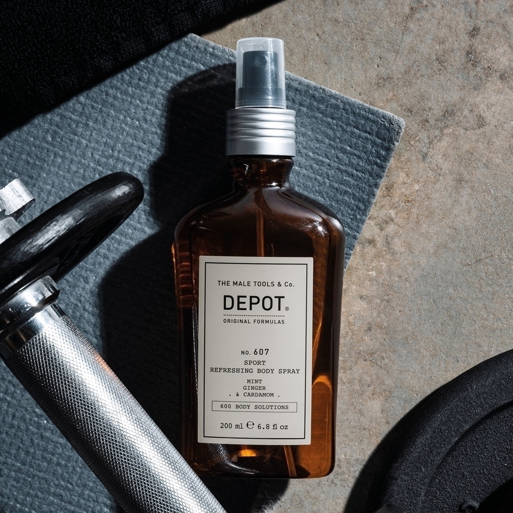 600 body solutions № 607 спортивный освежающий спрей для тела для мужчин Depot, 200 мл — фото 2