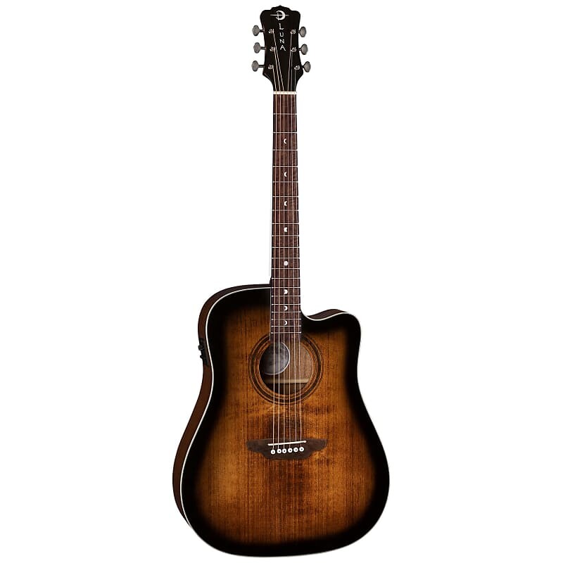 

Акустическая гитара Luna ART V DCE Art Vintage Dreadnought Cutaway A/E Solid Top