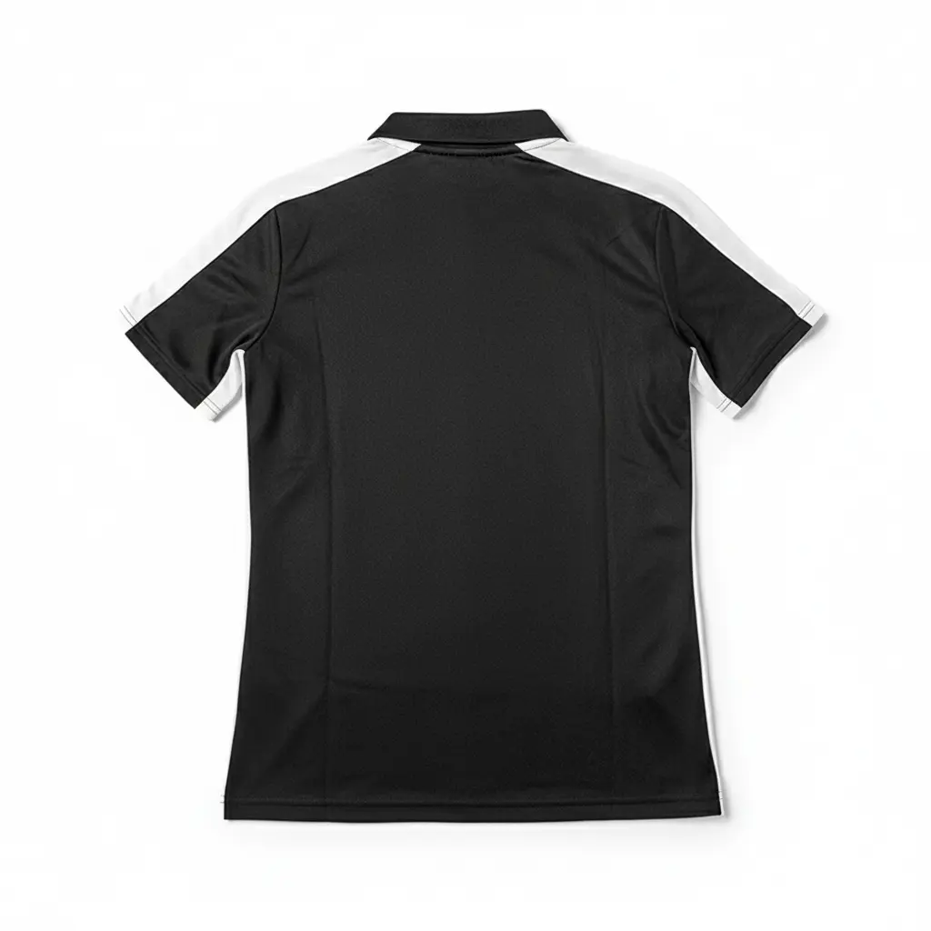 Nike Поло Unisex Black/White Lapel Moderate Straight Fit — фото 2