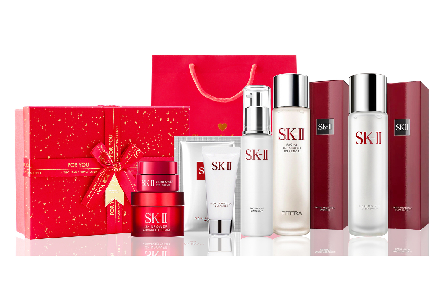 Набор для ухода за кожей SK-II включающий лосьон для омоложения кожи 230 мл + лосьон Crystal Beauty 100 г, 7 предметов — фото 3