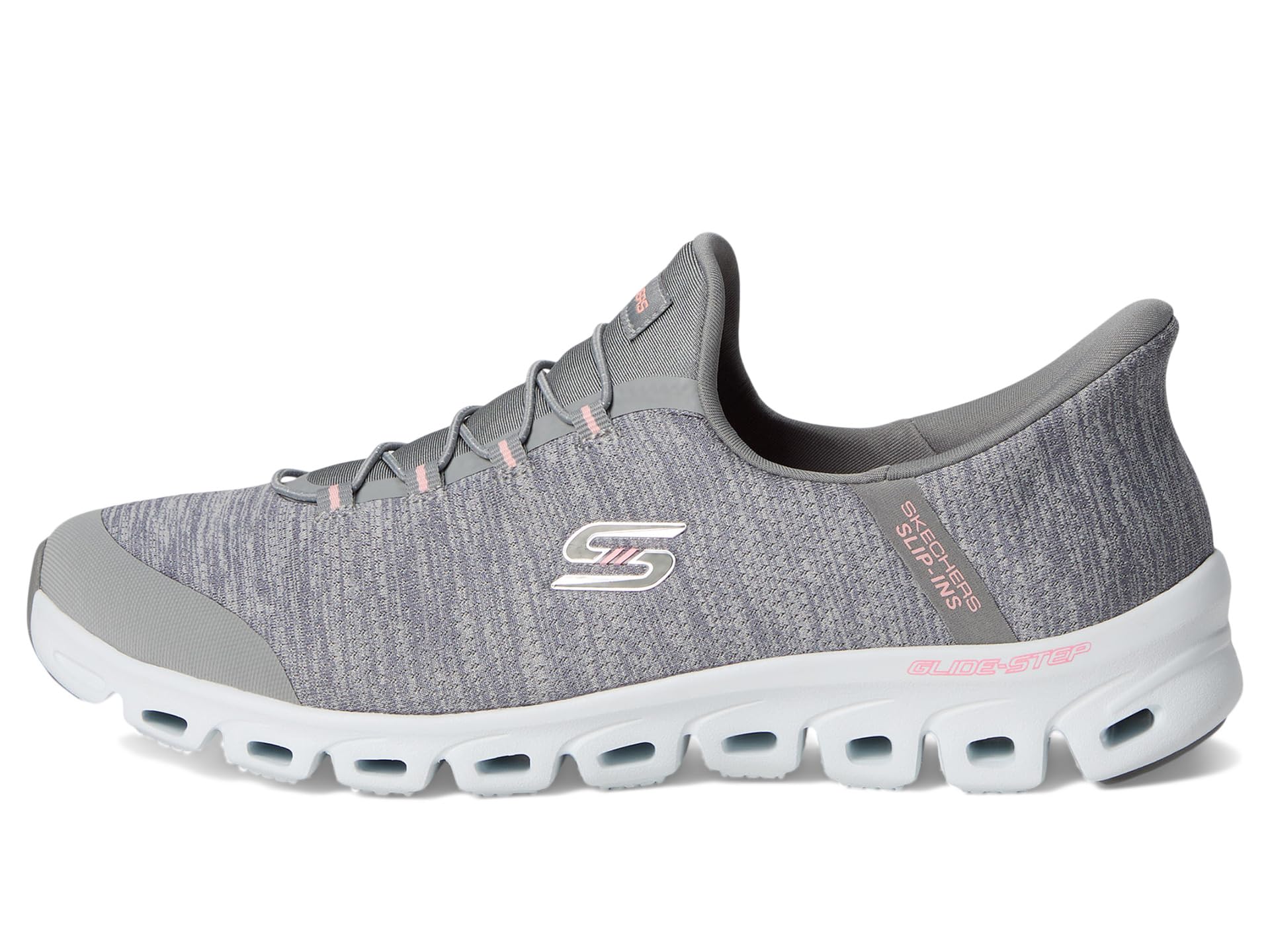 Кроссовки SKECHERS Glide Step Peak Hands Free Slip-Ins, цвет Grey Coral — фото 4