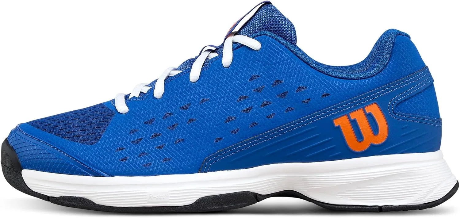Кроссовки теннисные Wilson Rush Pro Lite Junior, Deja Vu Blue/Orange Tiger/White