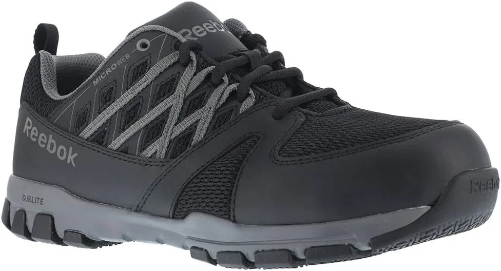 Мужские кроссовки Reebok RB4016 для работы и безопасности, Black Grey — фото 4