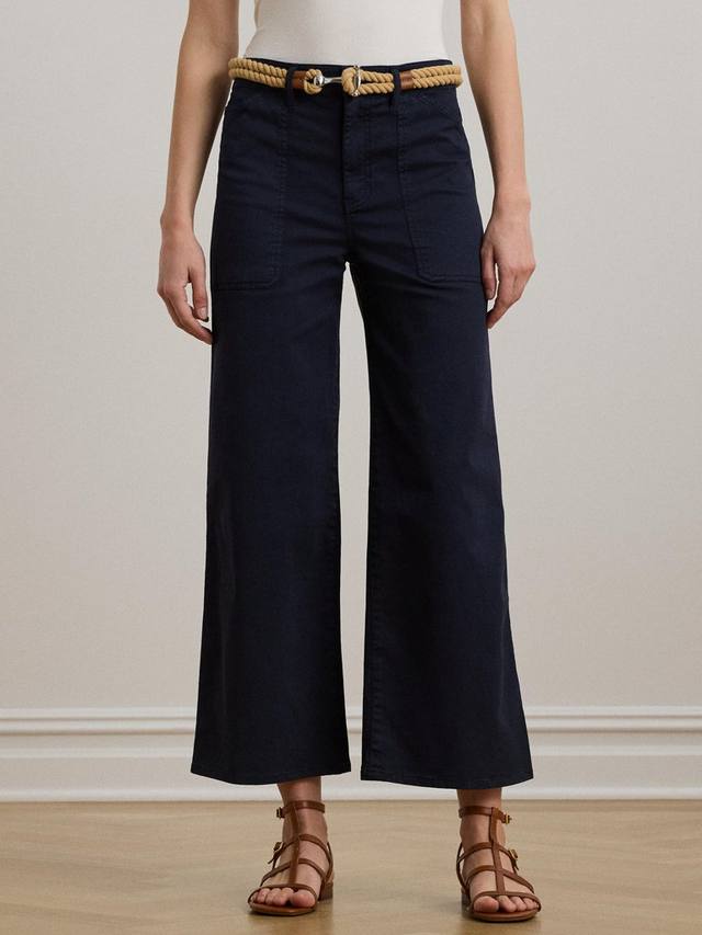 Lauren Yurshane укороченные чинос широкого кроя с эффектом стретч Ralph Lauren, Navy — фото 2