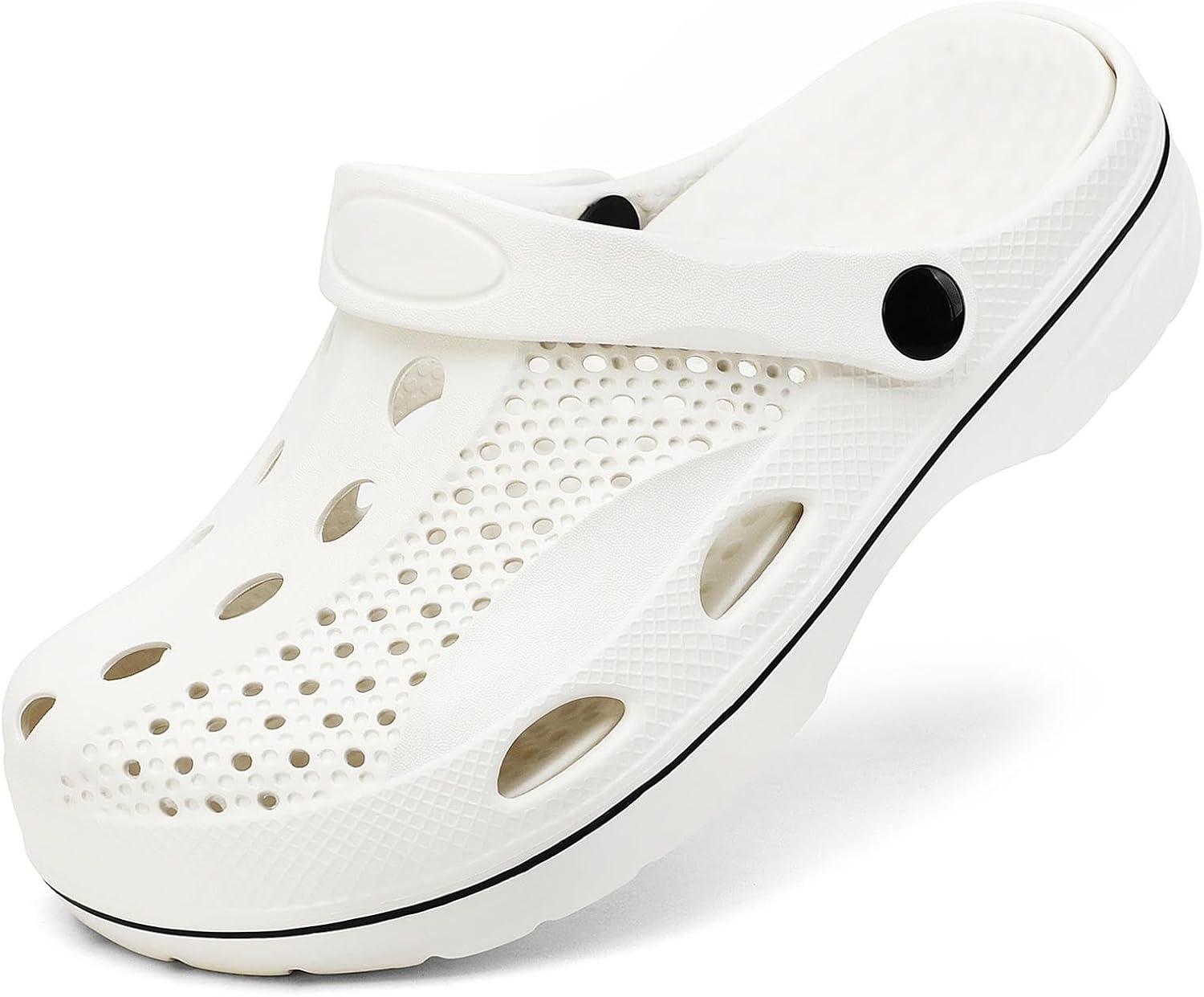 

Мужские и женские сабо SOSOWHLTE с поддержкой свода стопы, садовые туфли, и пляжные шлепанцы с съемной стелькой, белый