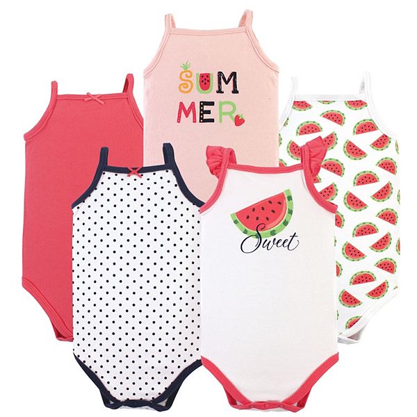 

Боди без рукавов для девочки, 5 шт, cotton, watermelon Hudson Baby