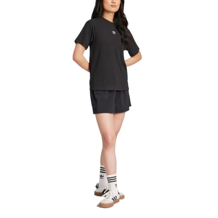Adidas Originals Футболка ESSENTIALS женская черная — фото 3