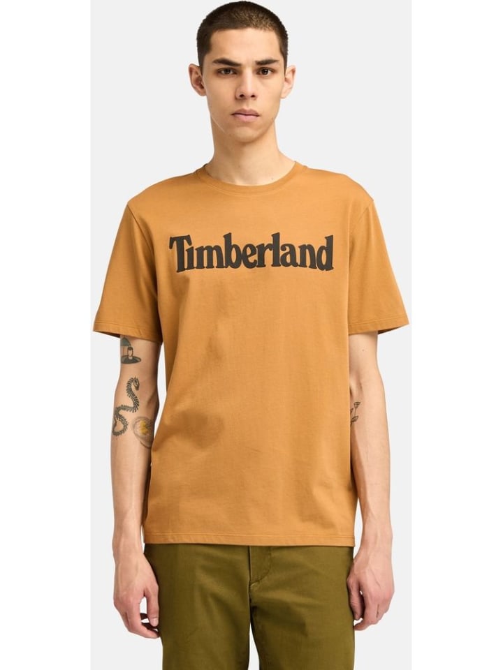 

Футболка TFO 0A2BRN бежевого цвета Timberland