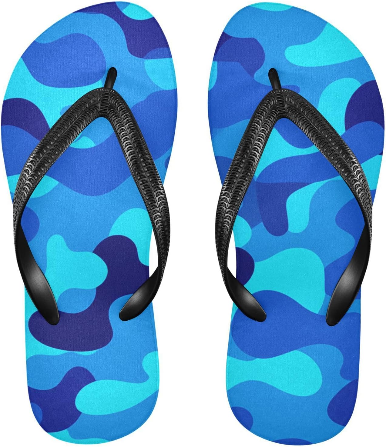 

Шлепанцы синего камуфляжного цвета для пляжа, душа, резинескользящие летние тапочки для женщин и мужчин Sinestour