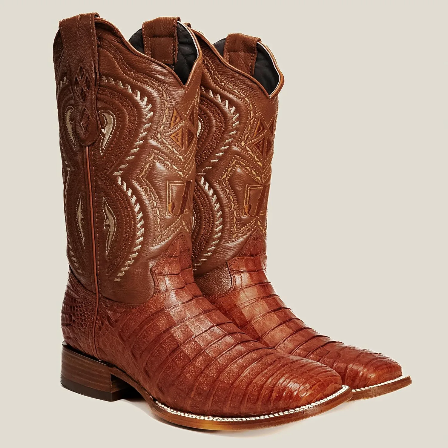 Мужские сапоги Rodeo Cartie из натуральной экзотической кожи каймана с квадратным носком - Shedron Generic — фото 4