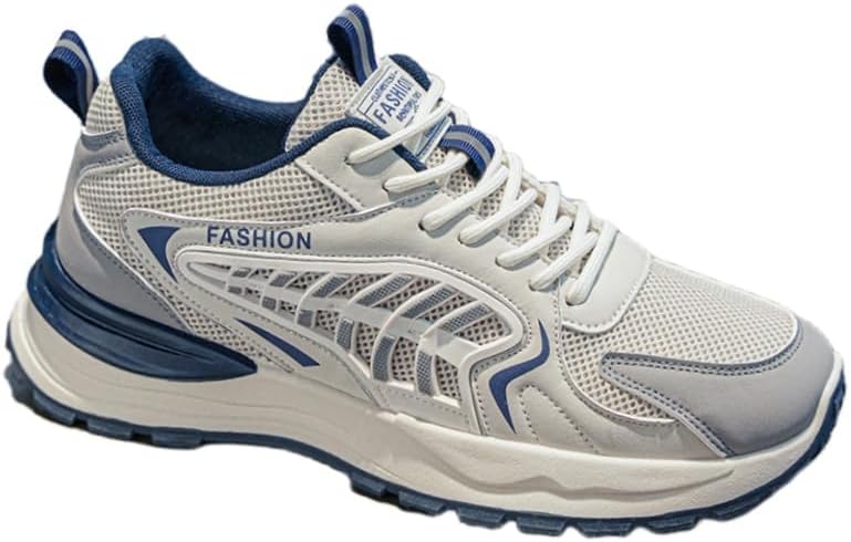 

Мужские дышащие спортивные кроссовки - толстая подошва, для повседневного использования, удобные и повседневные, подходят для путешествий, поездок на работу и бега Fusecottc, серый