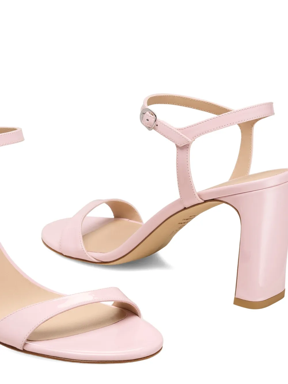 Босоножки на блочном каблуке с ремешком на щиколотке Stuart Weitzman, розовый — фото 4