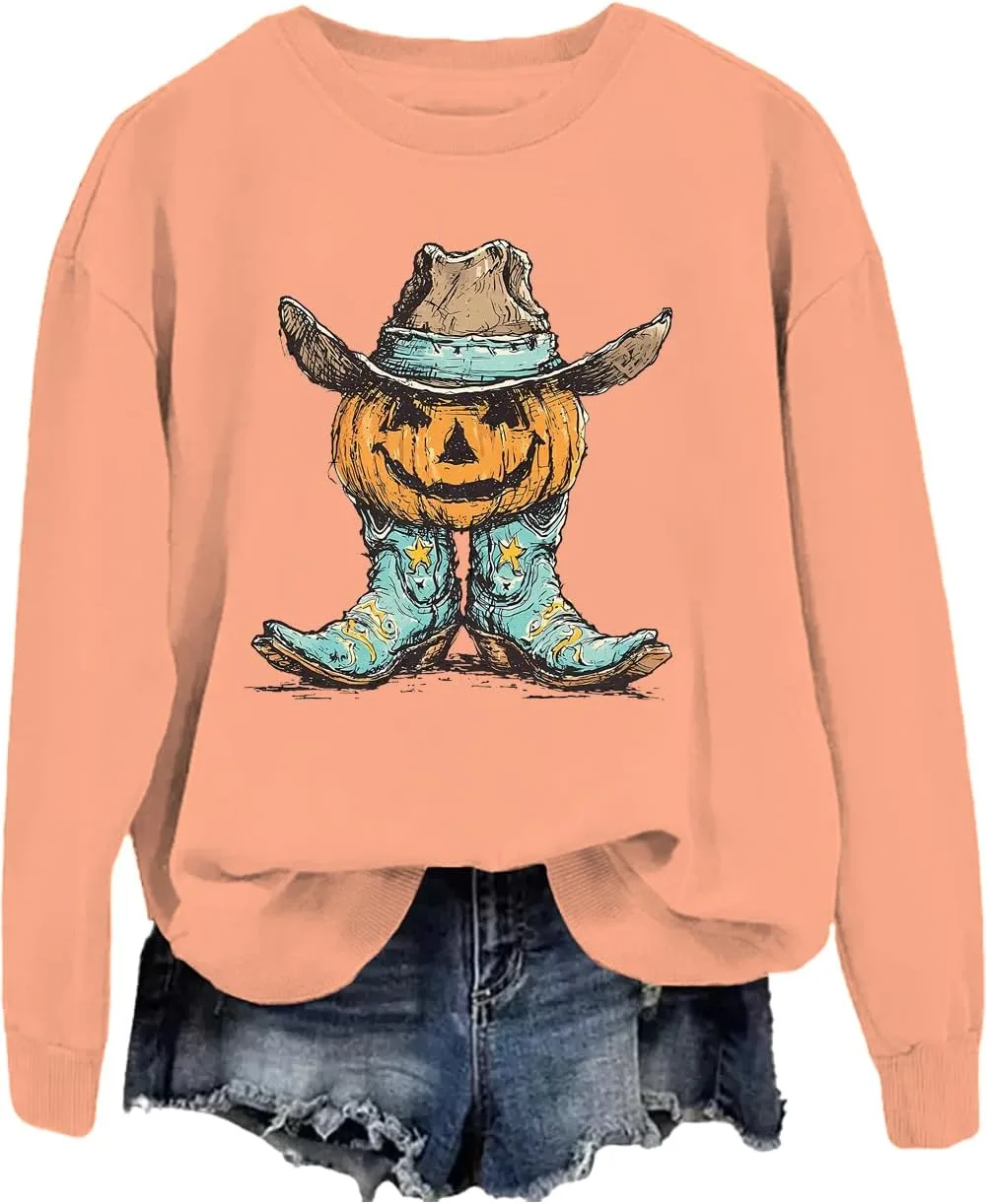 Толстовка с принтом "Western Pumpkin Boots"